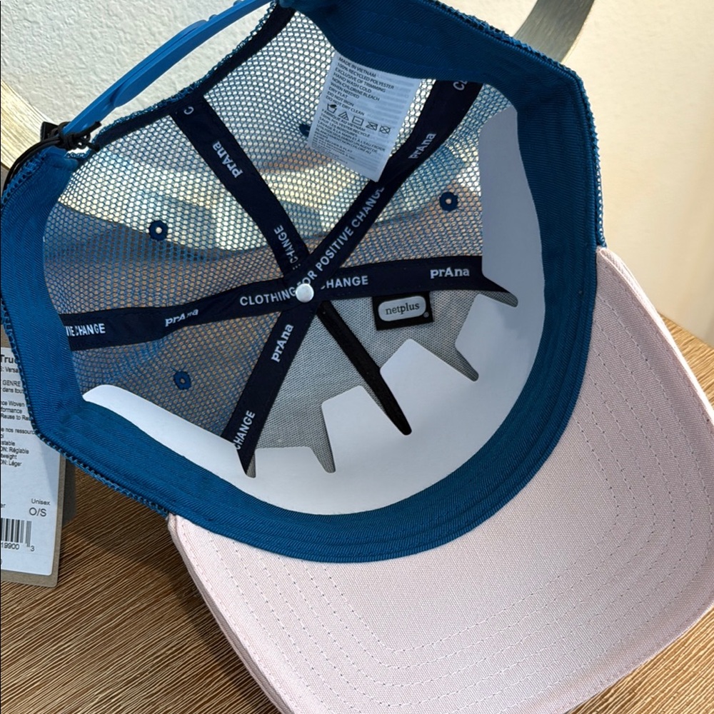 nwt PRANA Lower Pines Trucker Floral Blue and Pink Cap - Picture 6 of 6